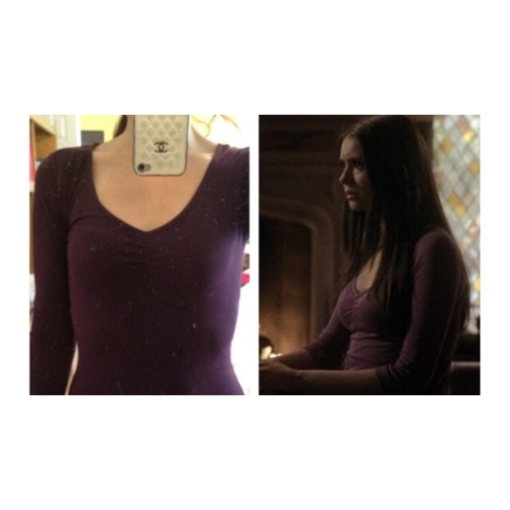 ISO Elena's 3/4 sleeve purple top